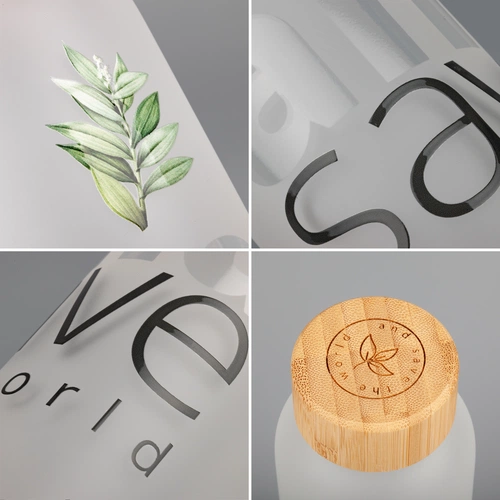 Бутылка для воды Nube, матовая с круговой шелкографией и UV-DTF-печатью