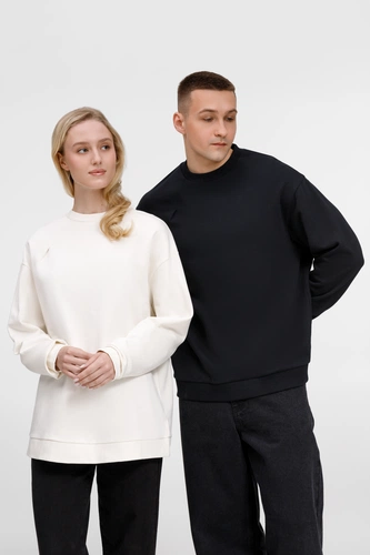 Свитшот унисекс Sinkopa, молочно-белый