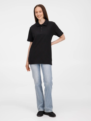 Рубашка поло унисекс Tervise, черная