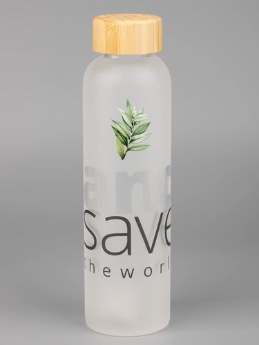 Бутылка для воды Nube, матовая с круговой шелкографией и UV-DTF-печатью