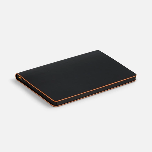 Ежедневник Trait, недатированный, черный с оранжевым