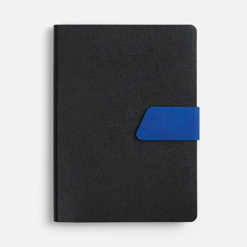 Ежедневник Boom, недатированный, черный с ярко-синий
