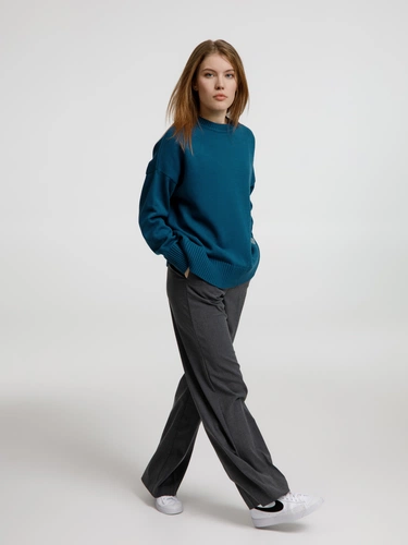 Джемпер оверсайз унисекс Stated в сумке, синий (морская волна)