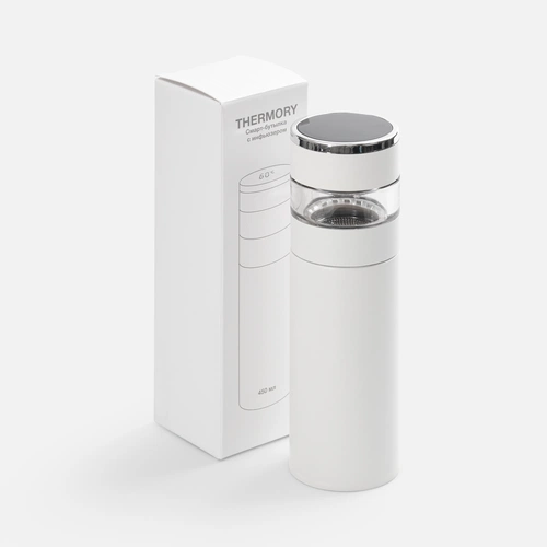 Смарт-бутылка с инфьюзером Thermory, белая