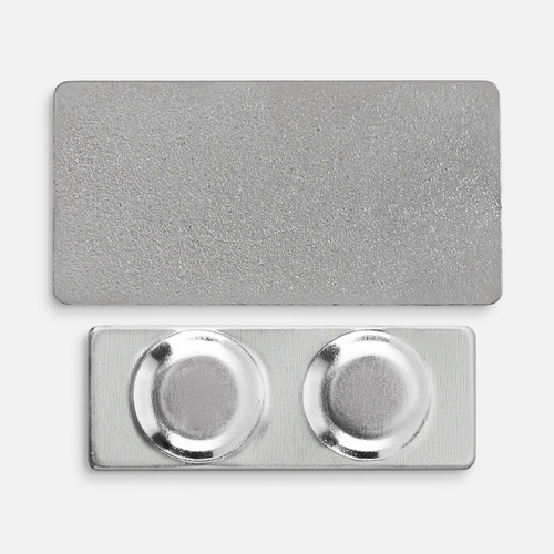 Значок Magnet Matto, серебристый глянцевый