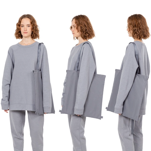 Шопер B3, серый с серыми ручками