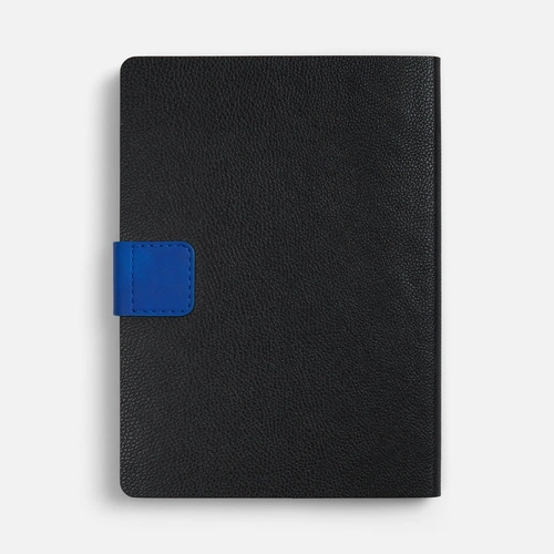 Ежедневник Boom, недатированный, черный с ярко-синий