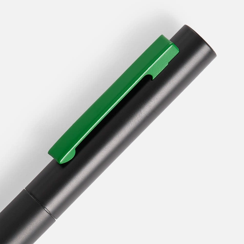 Ручка шариковая Inkolor, черная с зеленым