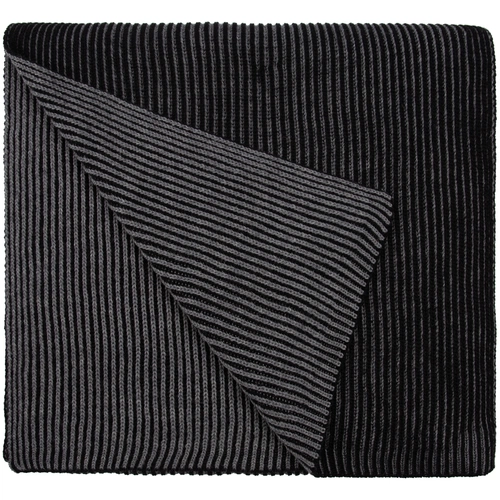 Шарф Nobilis, черный с серым меланжем