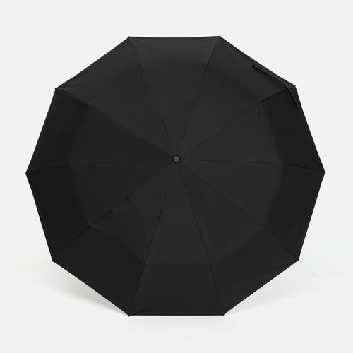 Зонт обратного сложения inLoop с ручкой-карабином, черный