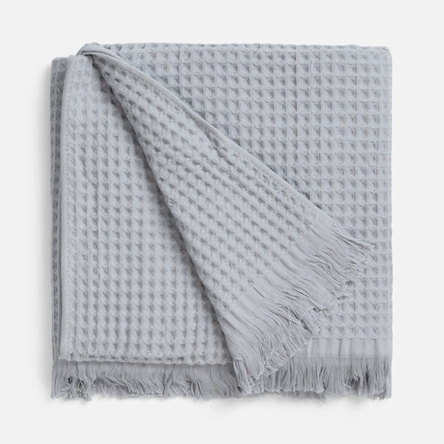 Плед вафельный Elenglect, светло-серый