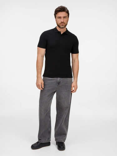 Рубашка поло унисекс Tervise, черная