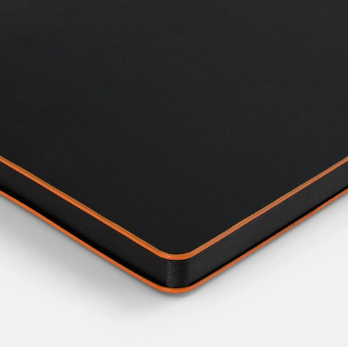 Ежедневник Trait, недатированный, черный с оранжевым