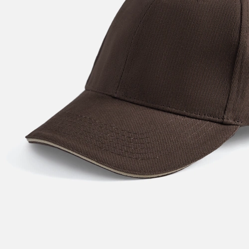 Бейсболка Buffalo, коричневая с бежевым