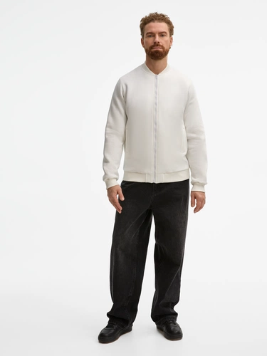 Бомбер унисекс Estado, молочно-белый