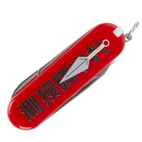 Нож-брелок Clasp, красный с нанесением