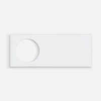 Лейбл из ПВХ с вырубкой «Круг», белый