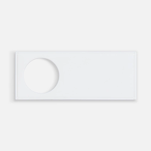 Лейбл из ПВХ с вырубкой «Круг», белый