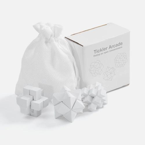 Набор из 3 головоломок Tickler Arcade, белый