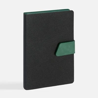 Ежедневник Boom, недатированный, черный с зеленым