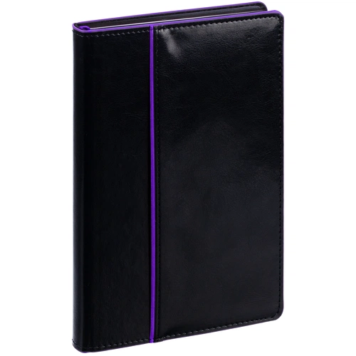 Ежедневник Alanis, недатированный, черный с фиолетовым