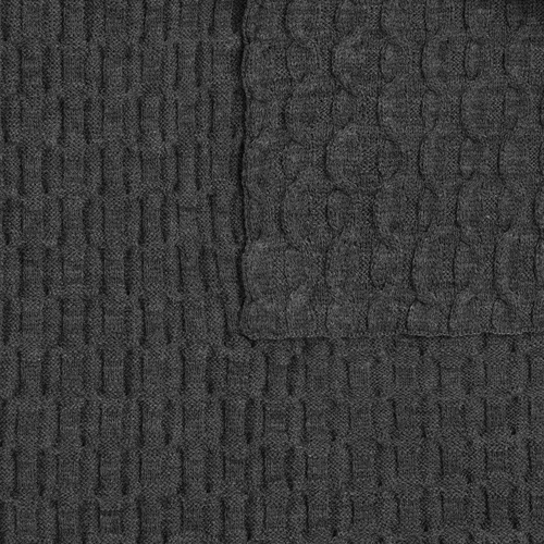 Плед Braidera, темно-серый меланж (асфальт)