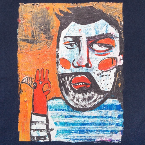 Футболка «У матросов нет вопросов», кобальт (темно-синяя)