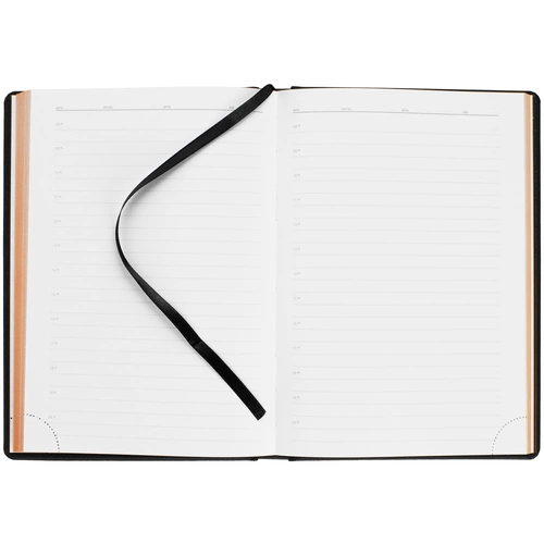 Ежедневник Mobile на заказ, недатированный, черно-оранжевый