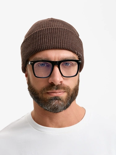 Шапка Ribelle, коричневый меланж