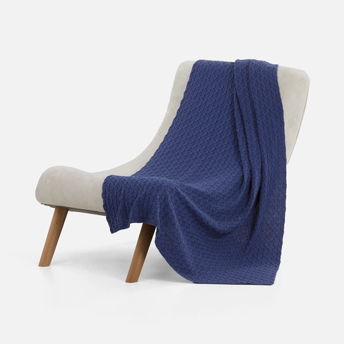 Плед Braidera, синий (черника)