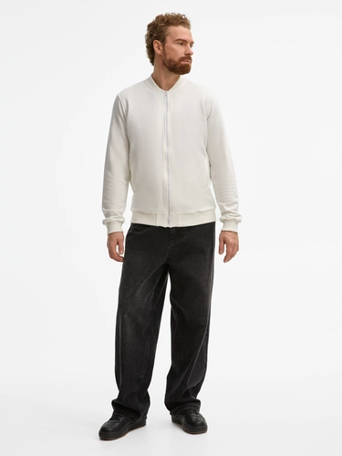 Бомбер унисекс Townie, молочно-белый