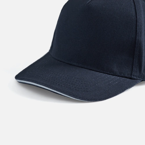 Бейсболка Long Beach, темно-синяя с белым