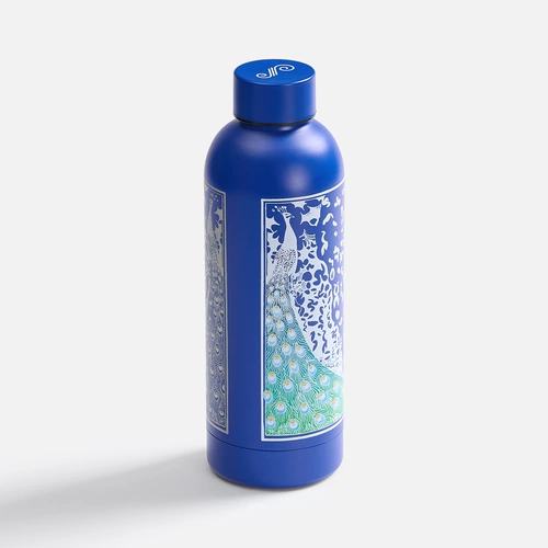 Термобутылка Glendale, синяя с нанесением