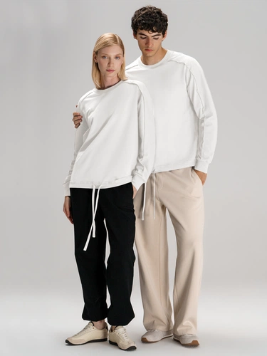 Свитшот унисекс Vozduh, молочно-белый