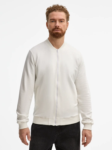 Бомбер унисекс Townie, молочно-белый