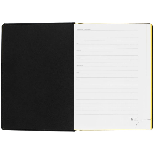Ежедневник Mobile на заказ, недатированный, черно-желтый
