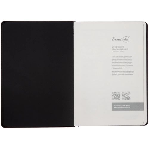 Ежедневник Alanis, недатированный, черный с фиолетовым