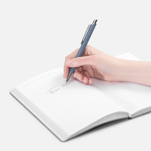 Ручка шариковая Konvent, матовая, серо-синяя