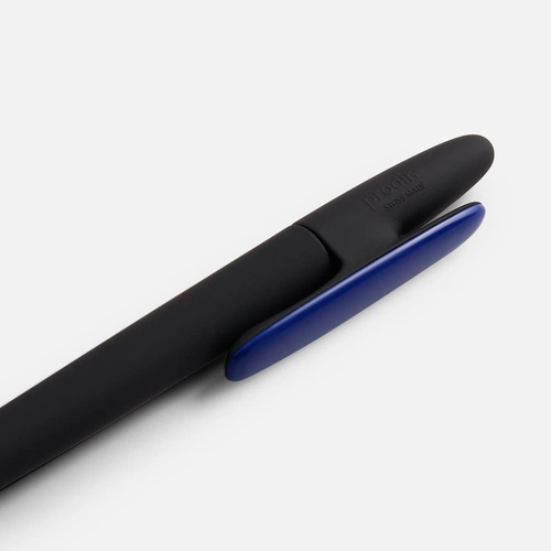 Ручка шариковая Prodir DS5 TRR-P Soft Touch, черная с синим