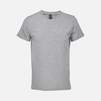 Футболка унисекс Regent с V-образным вырезом, серый меланж