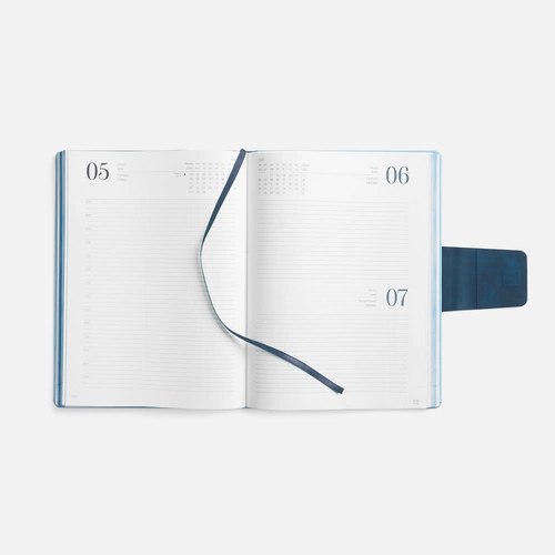Ежедневник Grande Strap на заказ, датированный, голубой