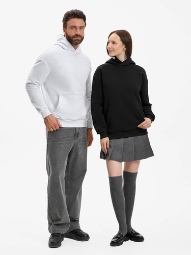 Худи унисекс оверсайз Daylero, белое