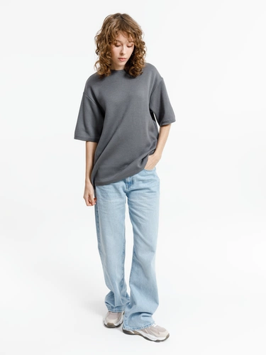 Джемпер с коротким рукавом Siluetti Volumica, серый