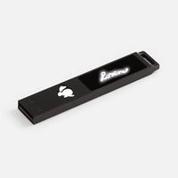 Флешка с подсветкой логотипа markBright Black