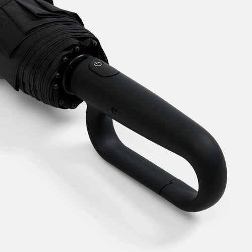 Зонт складной Skymate с УФ-защитой и ручкой-карабином, черный