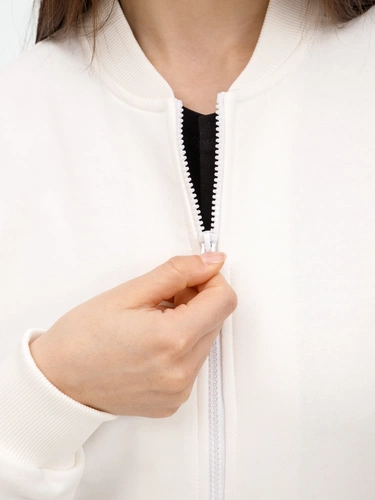 Бомбер унисекс Townie, молочно-белый