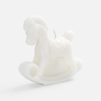 Свеча фигурная «Лошадка-качалка», белая