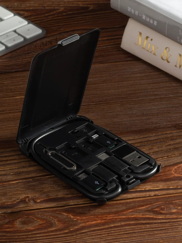 Органайзер с беспроводной зарядкой и набором адаптеров Octopod, черный