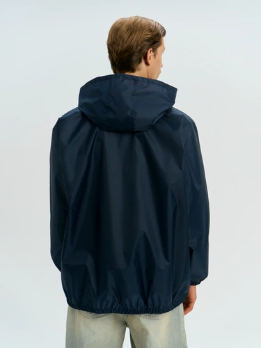 Дождевик-анорак Alatau, укороченный, темно-синий, единый размер