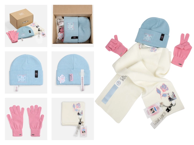 Сет Urban Flow, бело-голубой с нанесением и кастомизацией